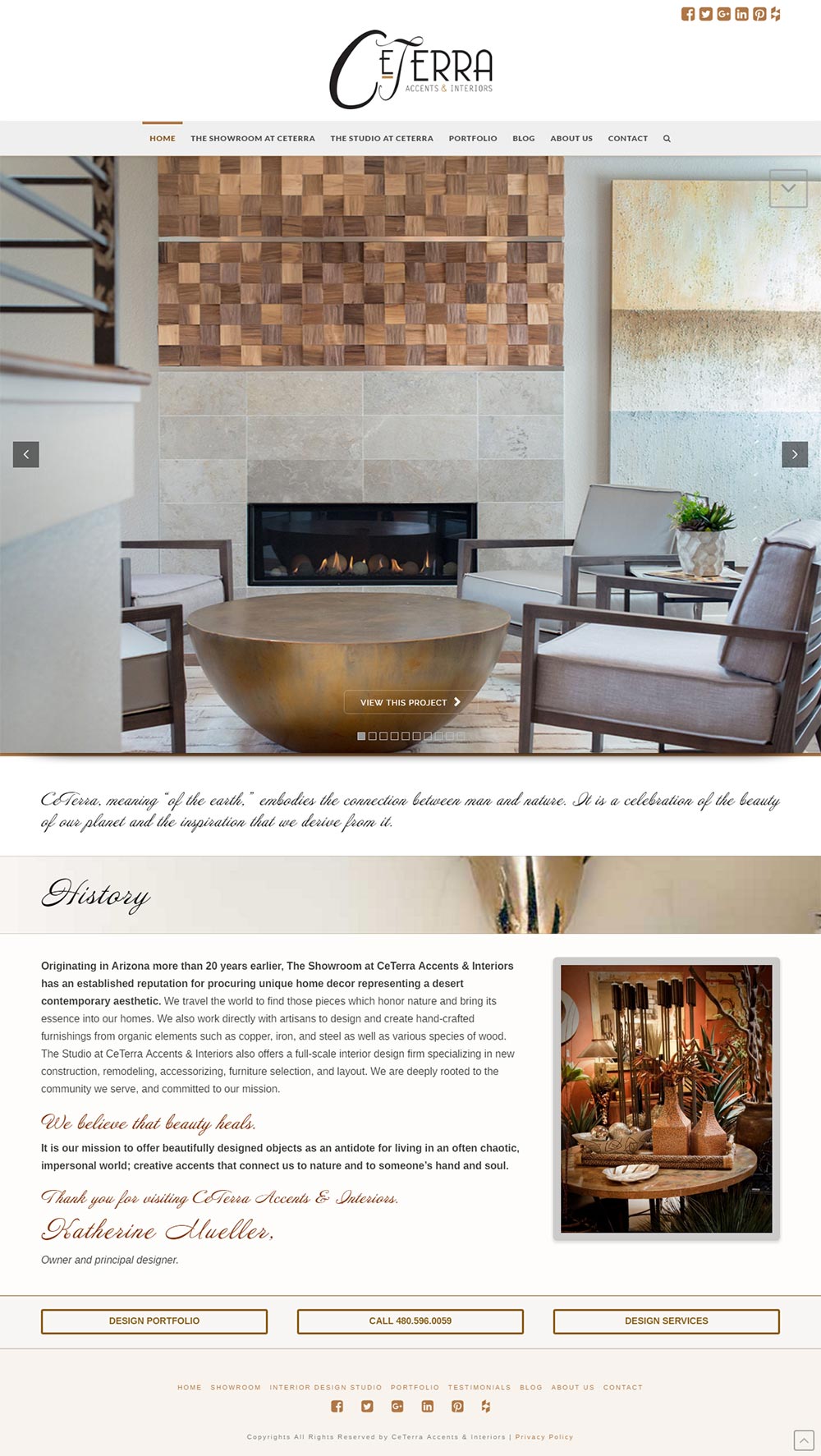 Website Design Portfolio Ceterra Accent Interiors